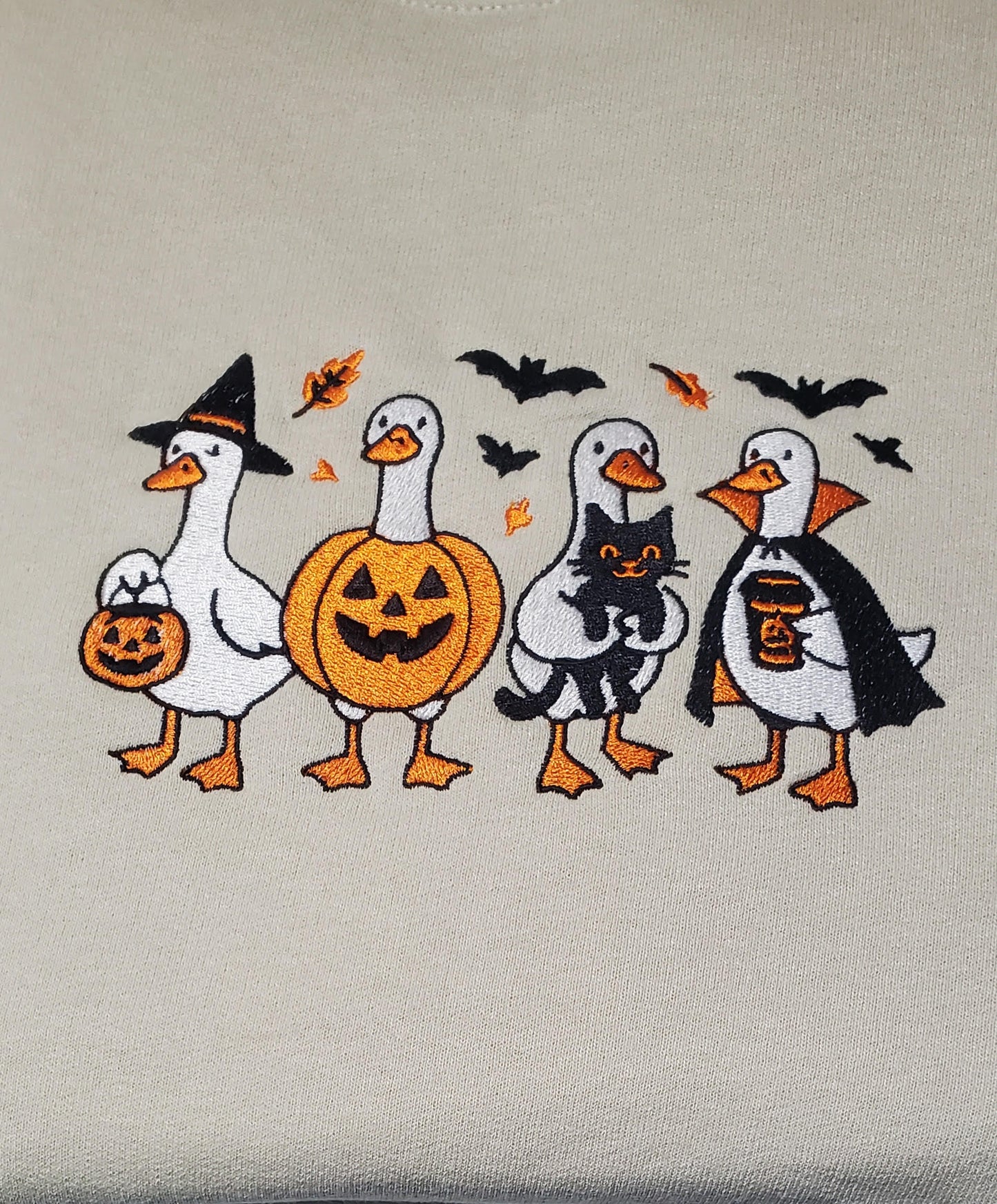 Embroided Halloween Goose Sweatshirt