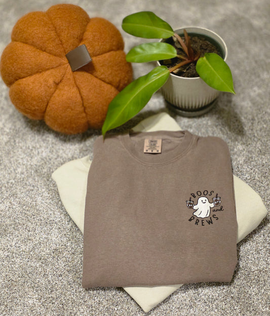 Boos & Brews Embroidered Comfort Colors T-Shirt
