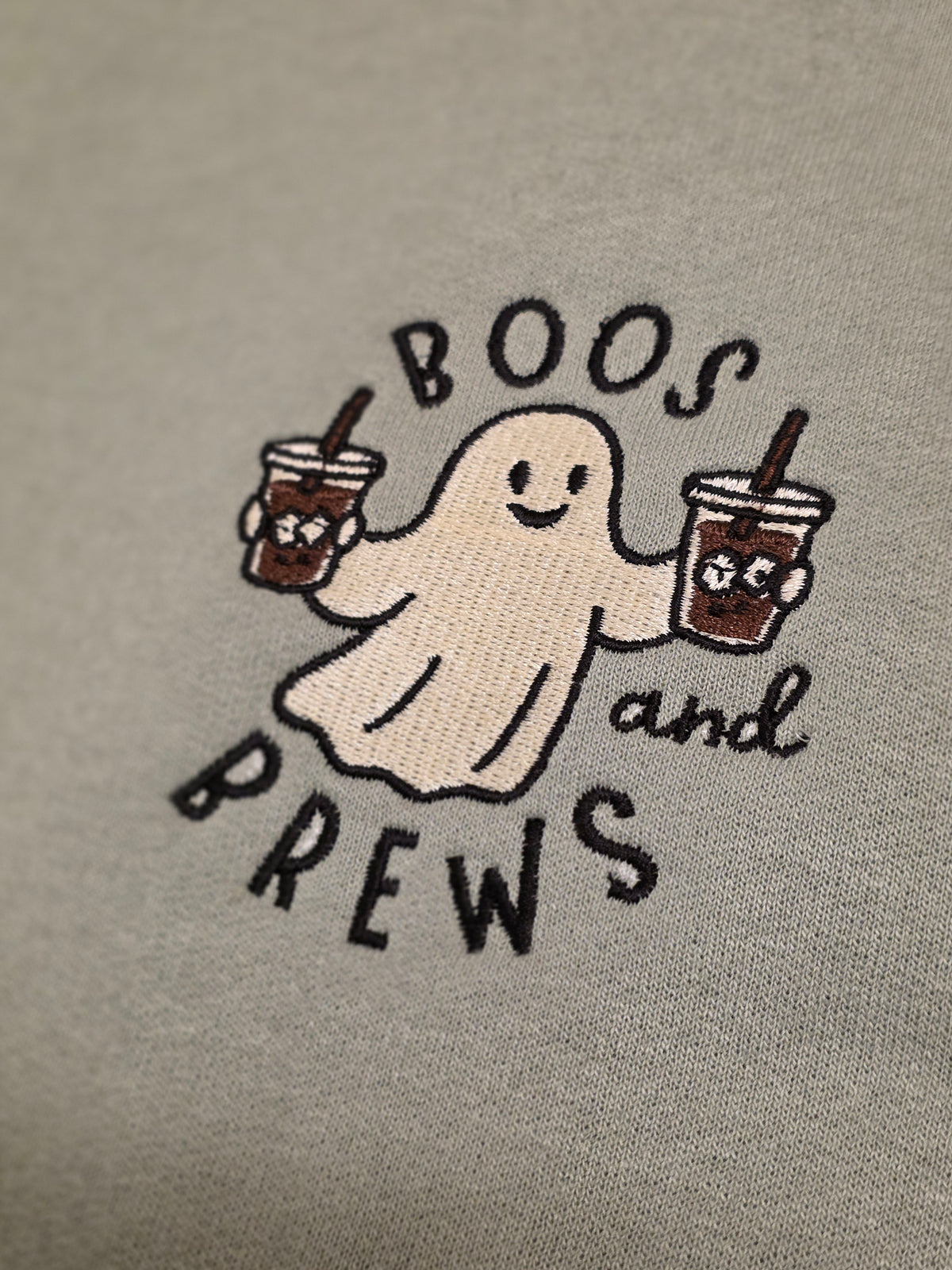 Boos & Brews Embroidered Crewneck Sweatshirt