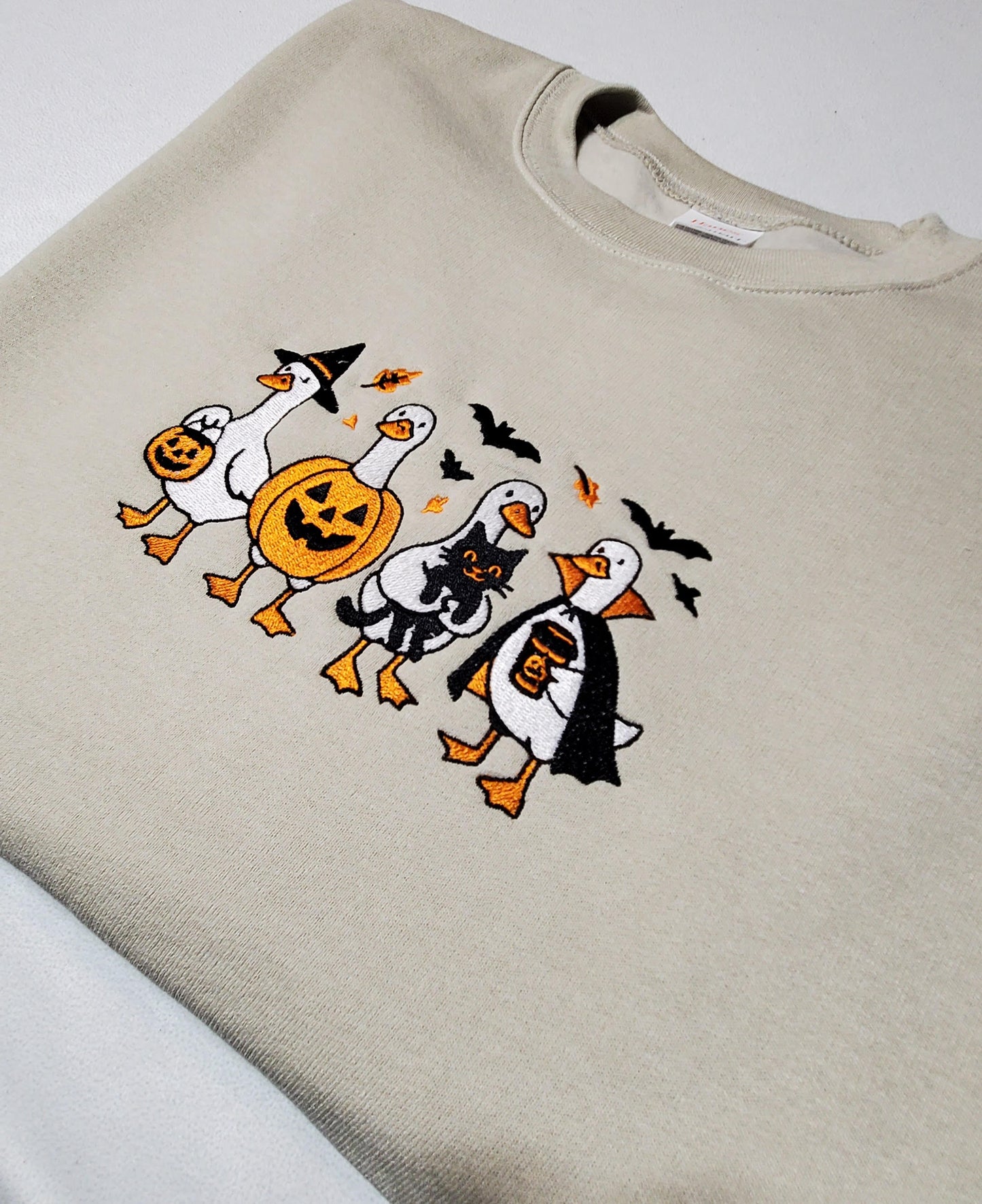 Embroided Halloween Goose Sweatshirt